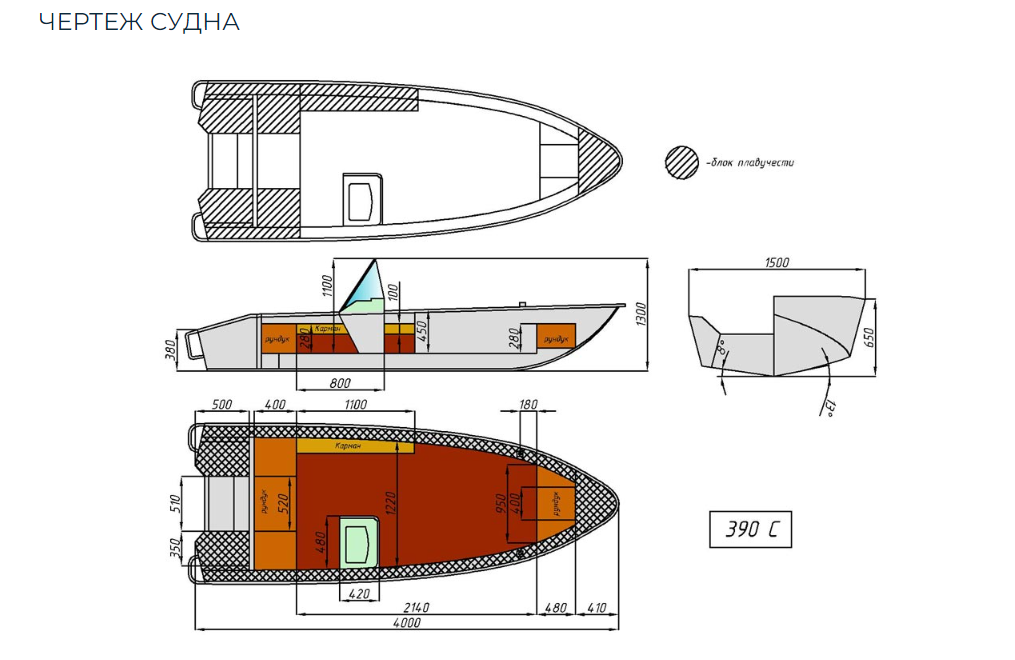 Алюминиевый катер Wyatboat-390 C в Чебоксарах