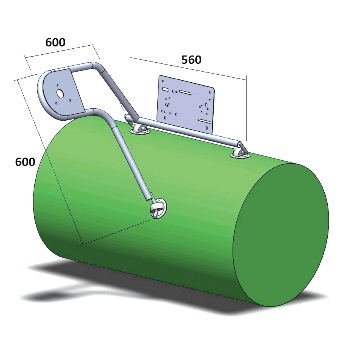 Стойка рулевая с креплением на баллон надувной лодки 25мм в Чебоксарах