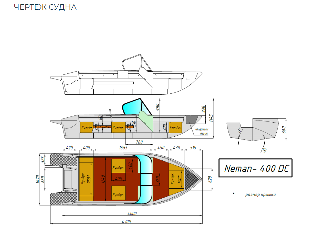 Алюминиевый катер Neman-400 DC в Чебоксарах