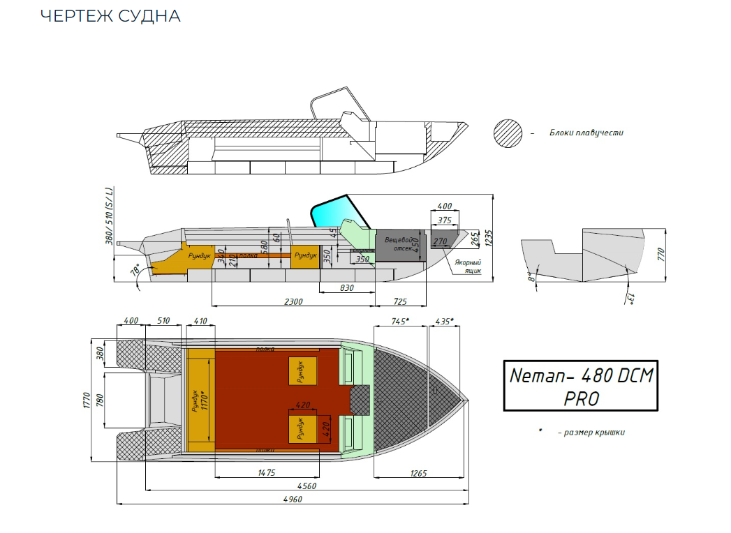 Алюминиевый катер Neman-480 DCM PRO в Чебоксарах