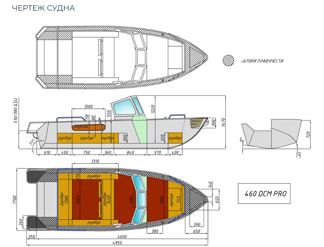 Алюминиевый катер Wyatboat-460 DCM Pro в Чебоксарах