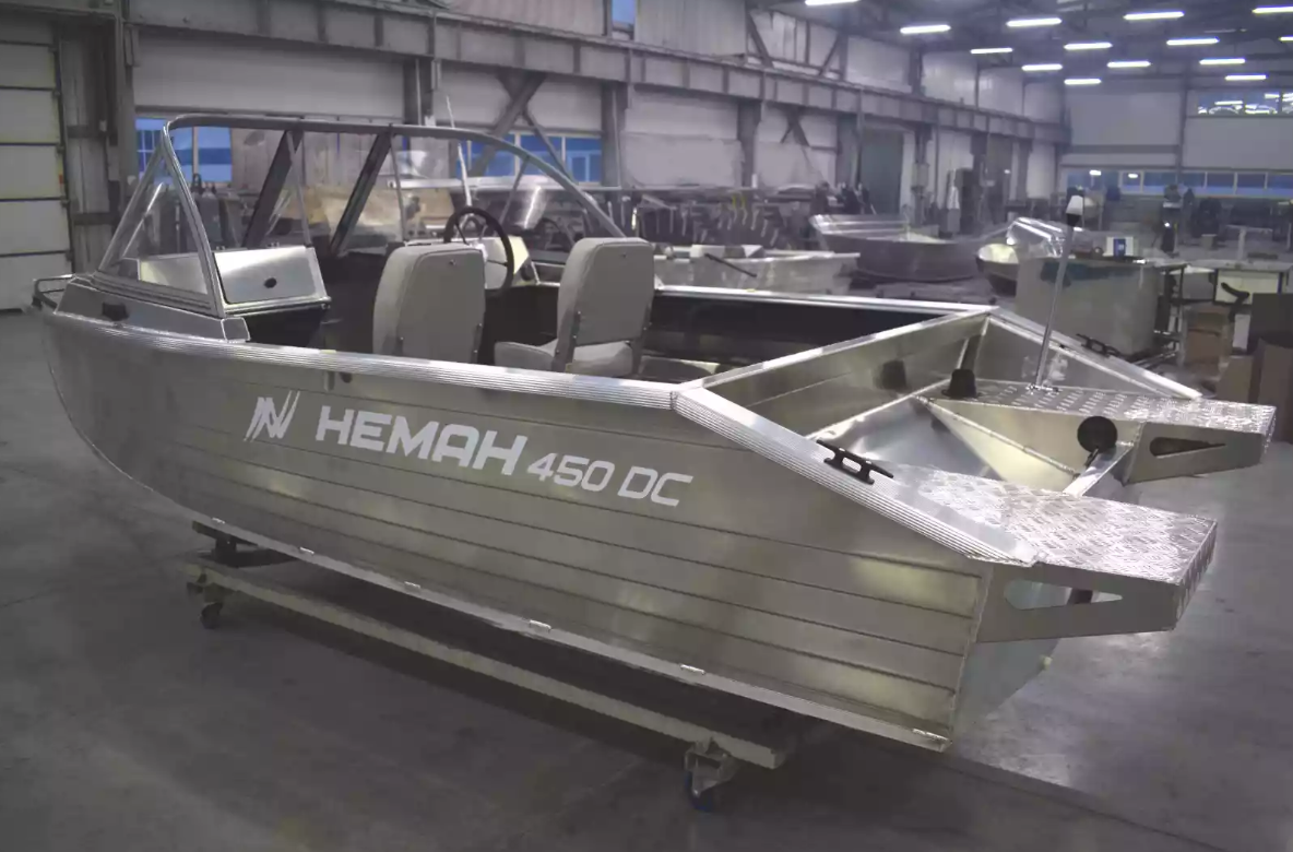 Алюминиевый катер Неман-450 DC NEW без покраски в Чебоксарах