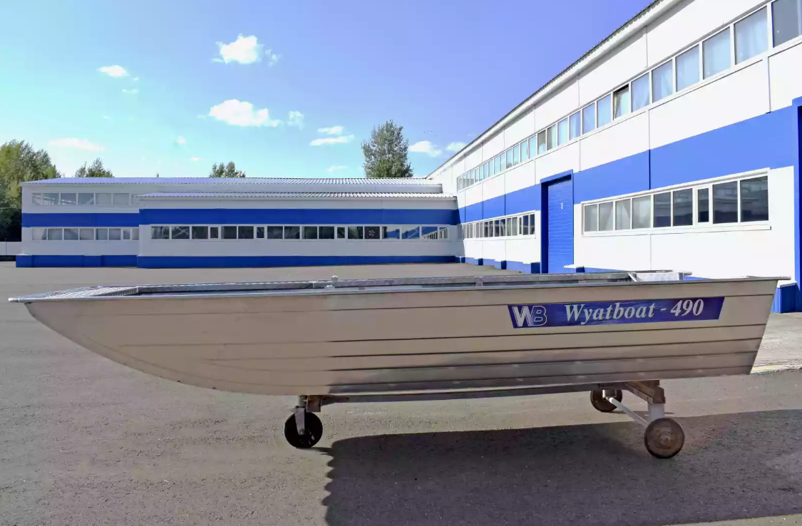 Алюминиевая лодка Wyatboat-490 Jonboat в Чебоксарах