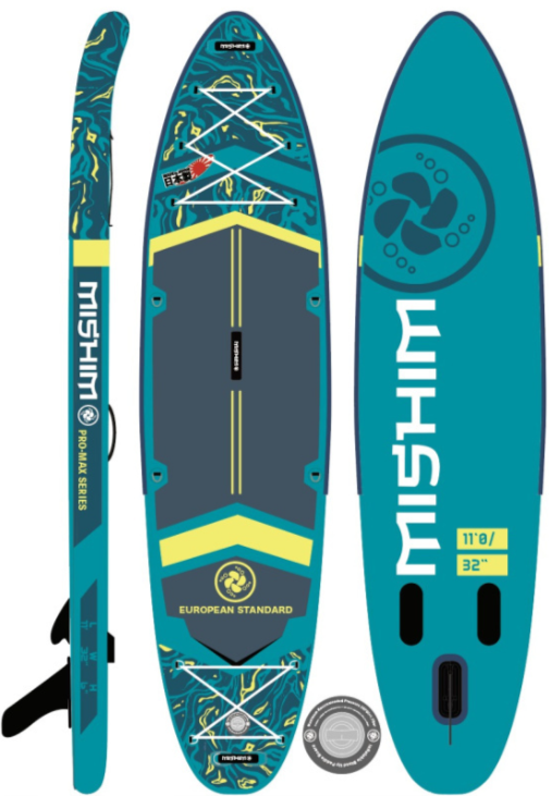 SUP (САП) Доска MISHIMO PRO-MAX Light Teal 12,6’ (385см) в Чебоксарах