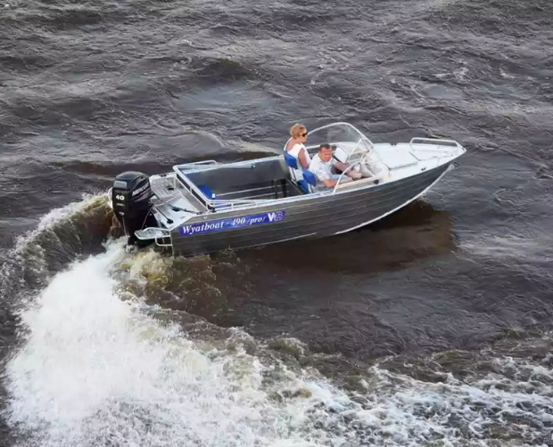 Алюминиевый катер Wyatboat-490 Pro водомет в Чебоксарах