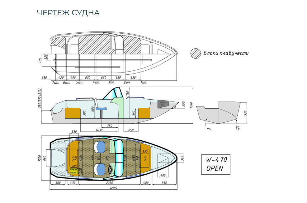 Комбинированный катер Wyatboat-470 Open в Чебоксарах