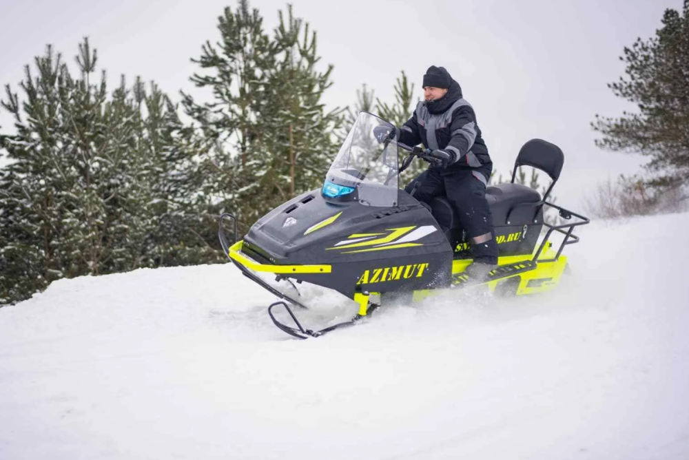 Миниснегоход Бурлак Азимут 24 л.с. , эл.запуск, реверс, тормоз гидравл, капот черный в Чебоксарах