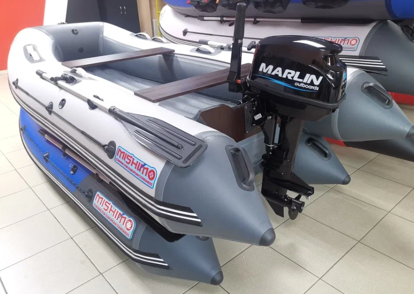 КОМПЛЕКТ ЛОДКА MISHIMO LITE 350 + МОТОР 9,8 Л.С. в Чебоксарах