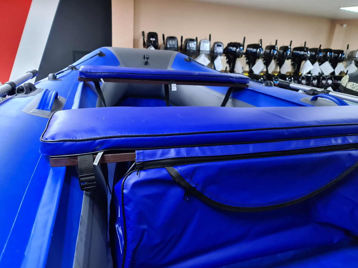 КОМПЛЕКТ МЯГКИХ НАКЛАДОК С СУМКОЙ ДЛЯ ЛОДОК 90Х20 СИНИЙ в Чебоксарах