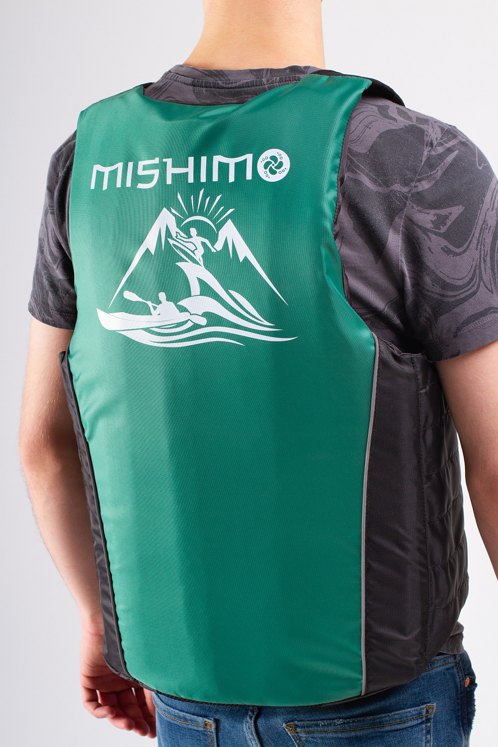 Жилет спасательный MISHIMO PRO Премиум качества Черно-зеленый в Чебоксарах